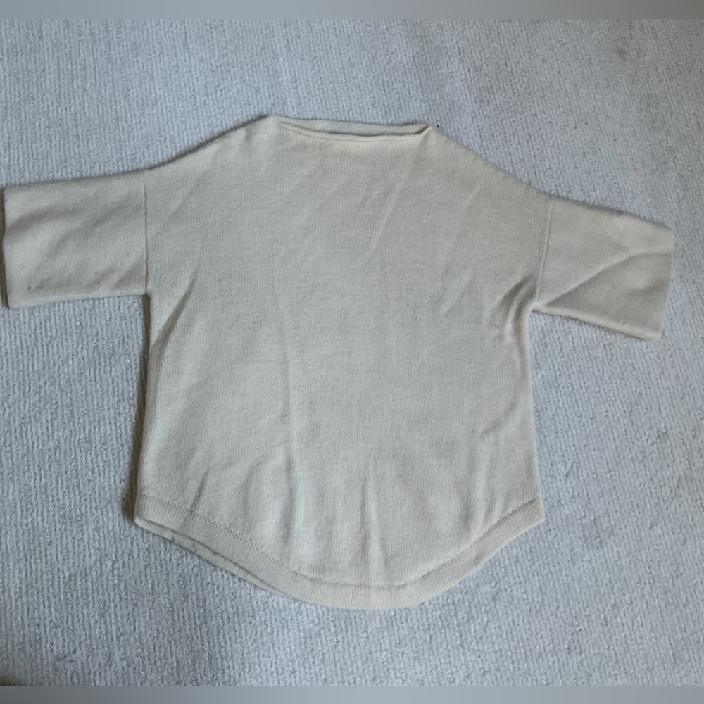 Lauren Manoogian Alpaca Ivory Short Sleeved Sweater